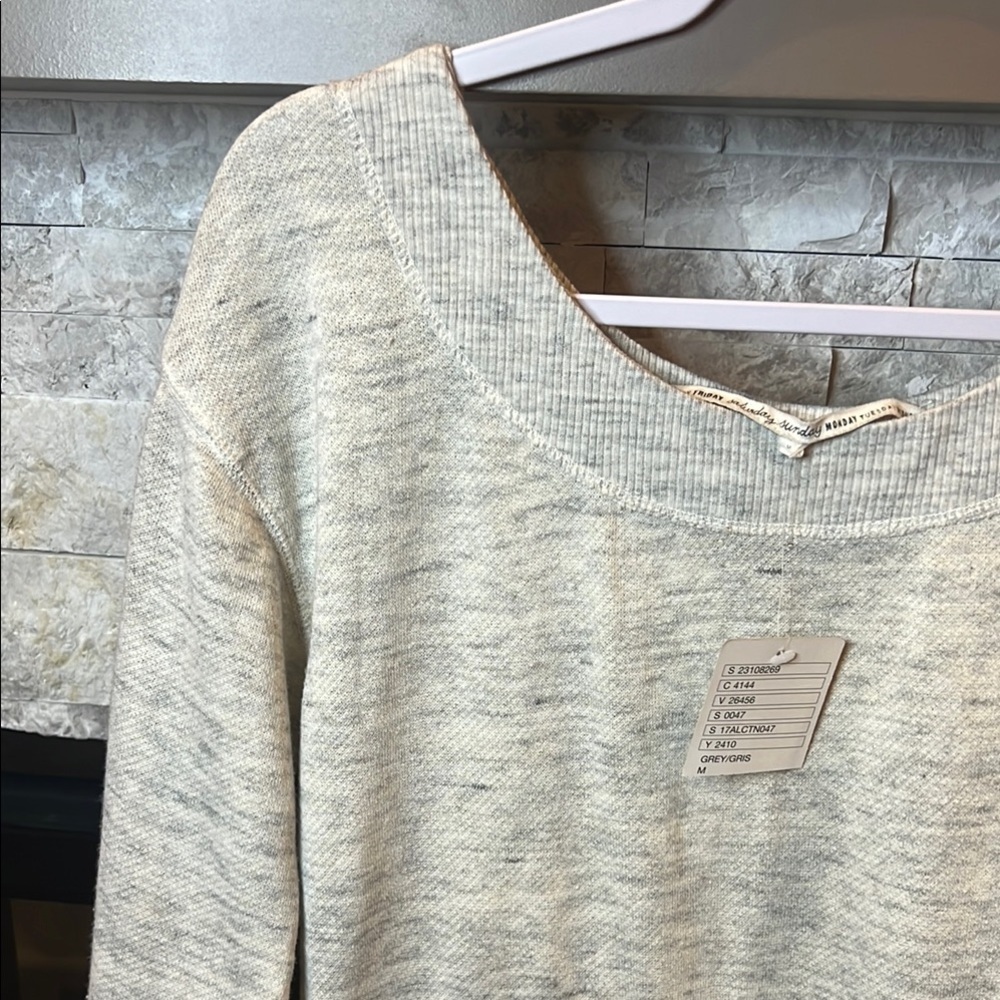 Anthropologie Gray Cozy Drawstring waist dress, Size Medium - Picture 6 of 12